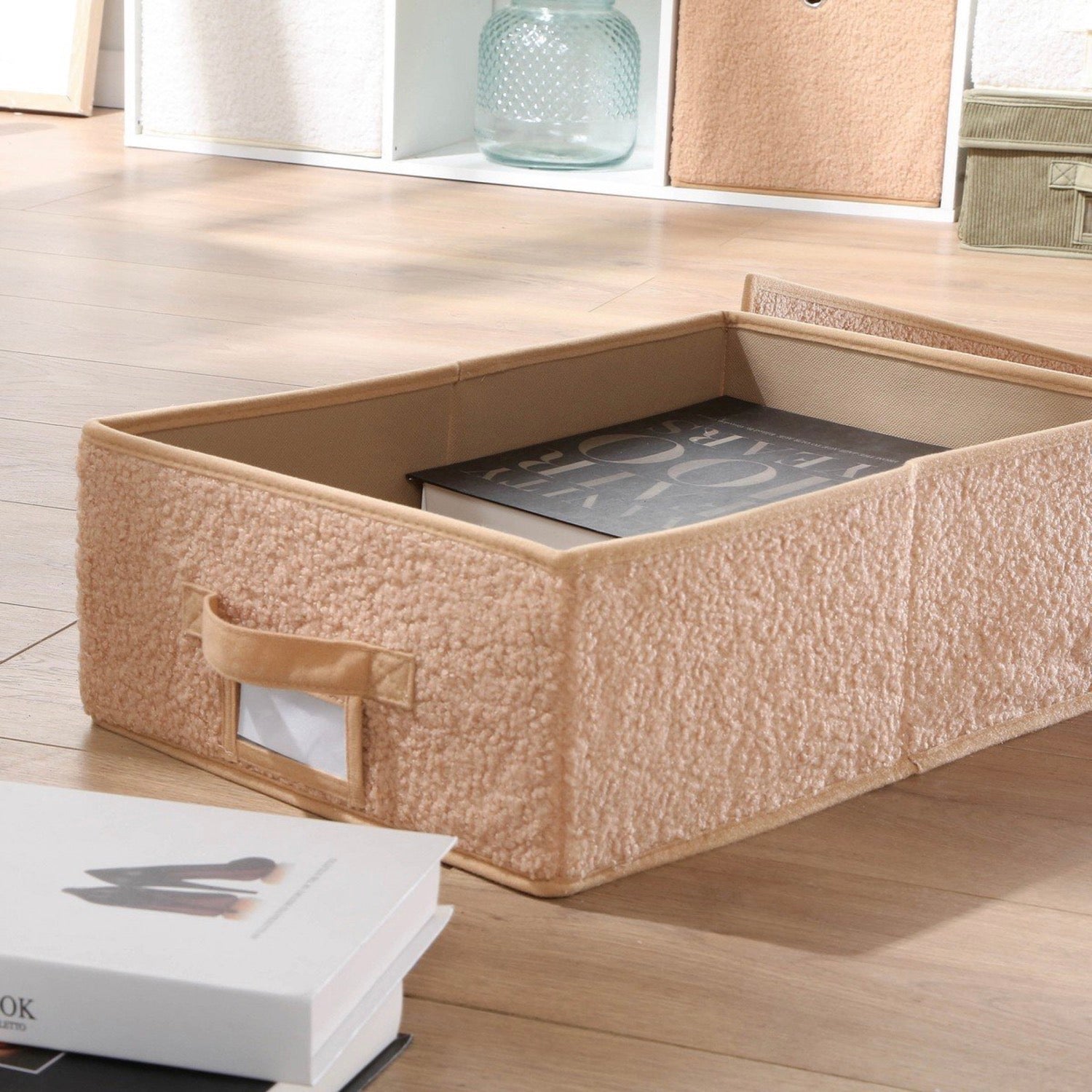 Caja de almacenamiento - Tela - Beige