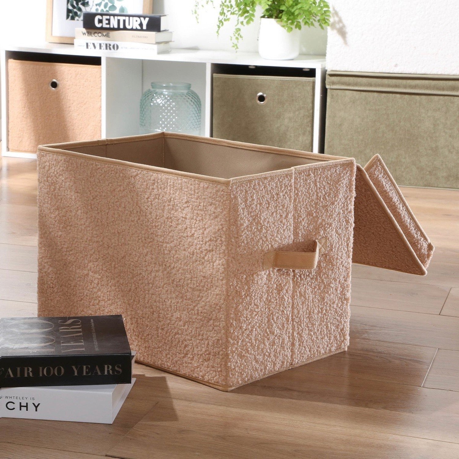 Caja de almacenamiento - Tela - Beige