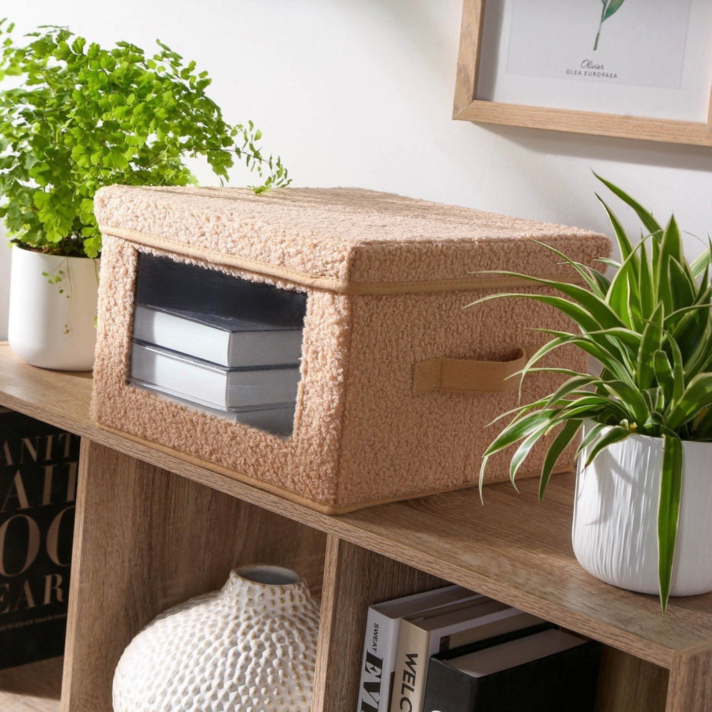 Boîte De Rangement - Tissu - Beige