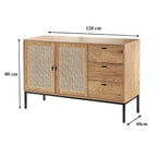 Jaya - Buffet 3 Tiroirs / 2 Portes - Rotin