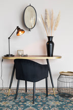 Lara - Mirror - Iron - Black/Gold