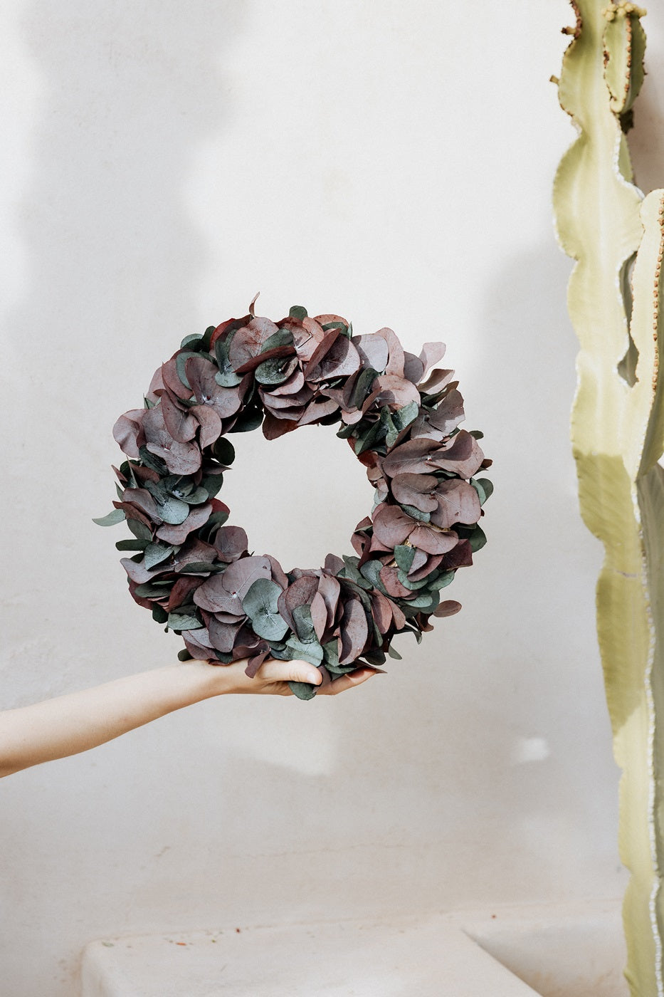 Couronne de Fleurs - Fowey - Vert Et Grenat