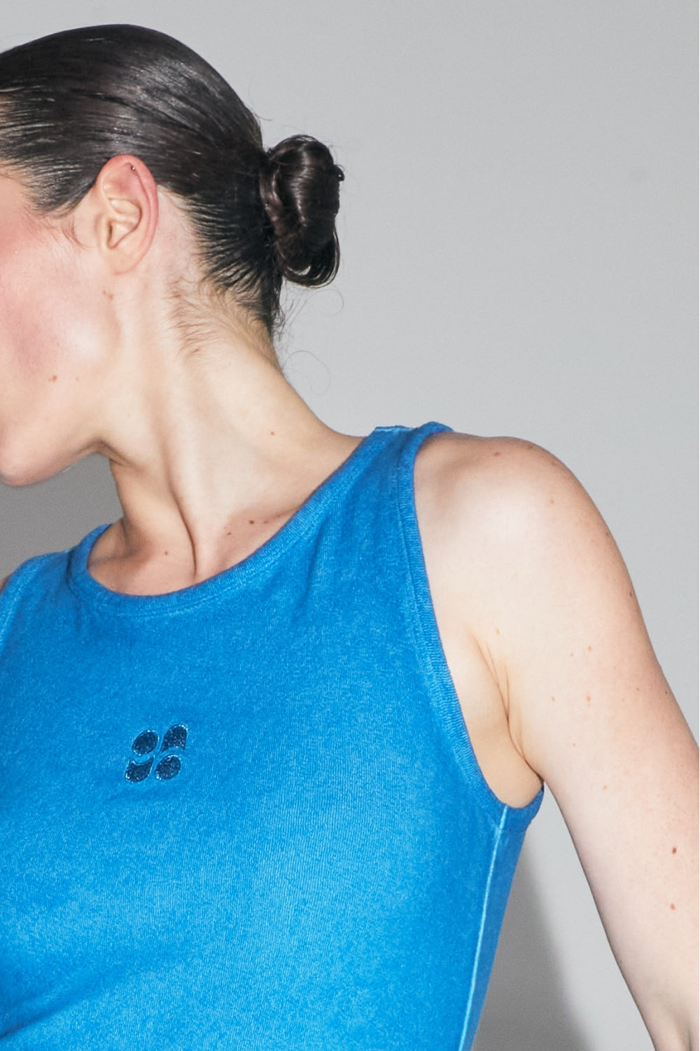 The Long Clara Blue Terry Dress Made In Portugal
