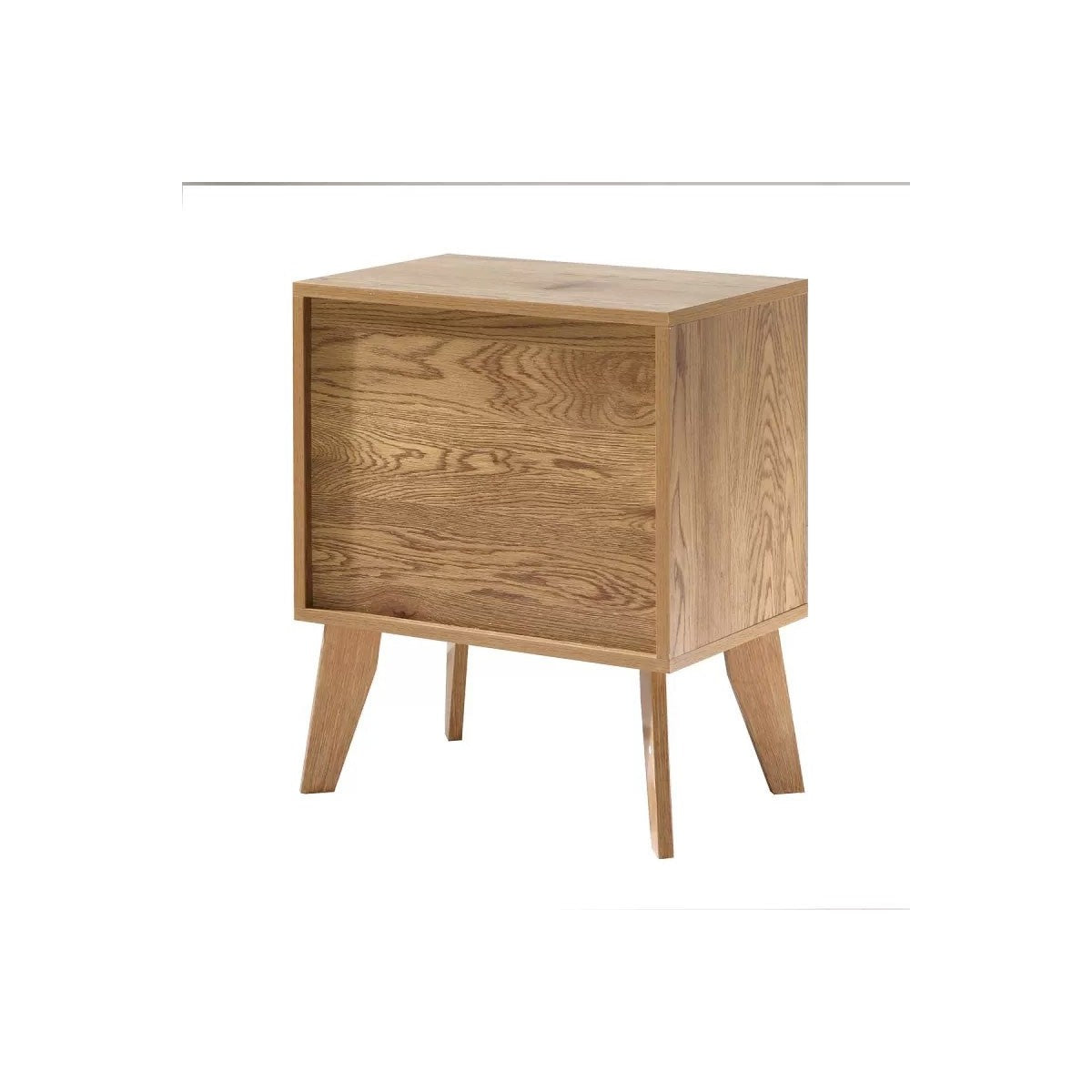 Alia - Chevet 2 Tiroirs - Bois & Rotin