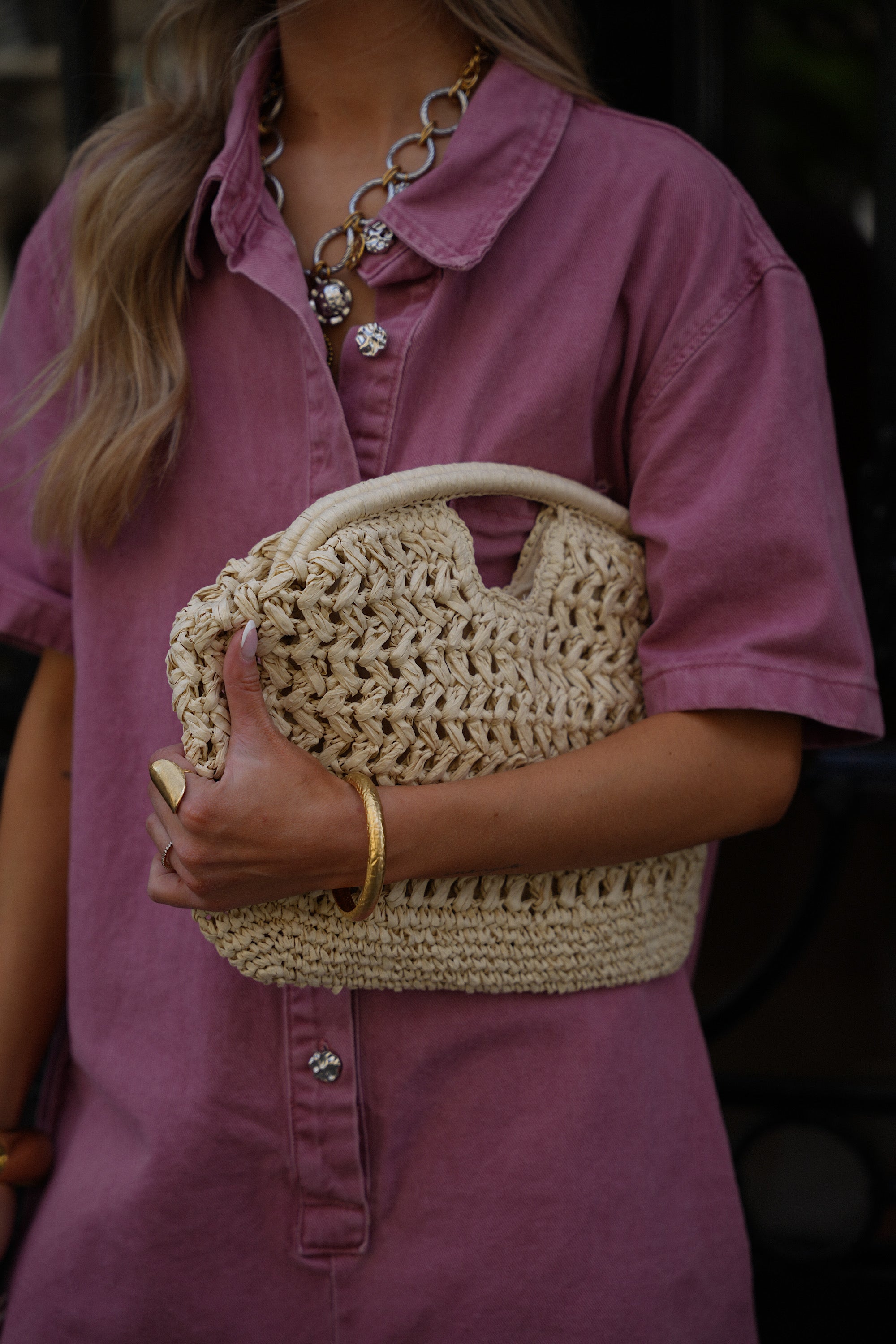 Maria Straw Bag - Beige