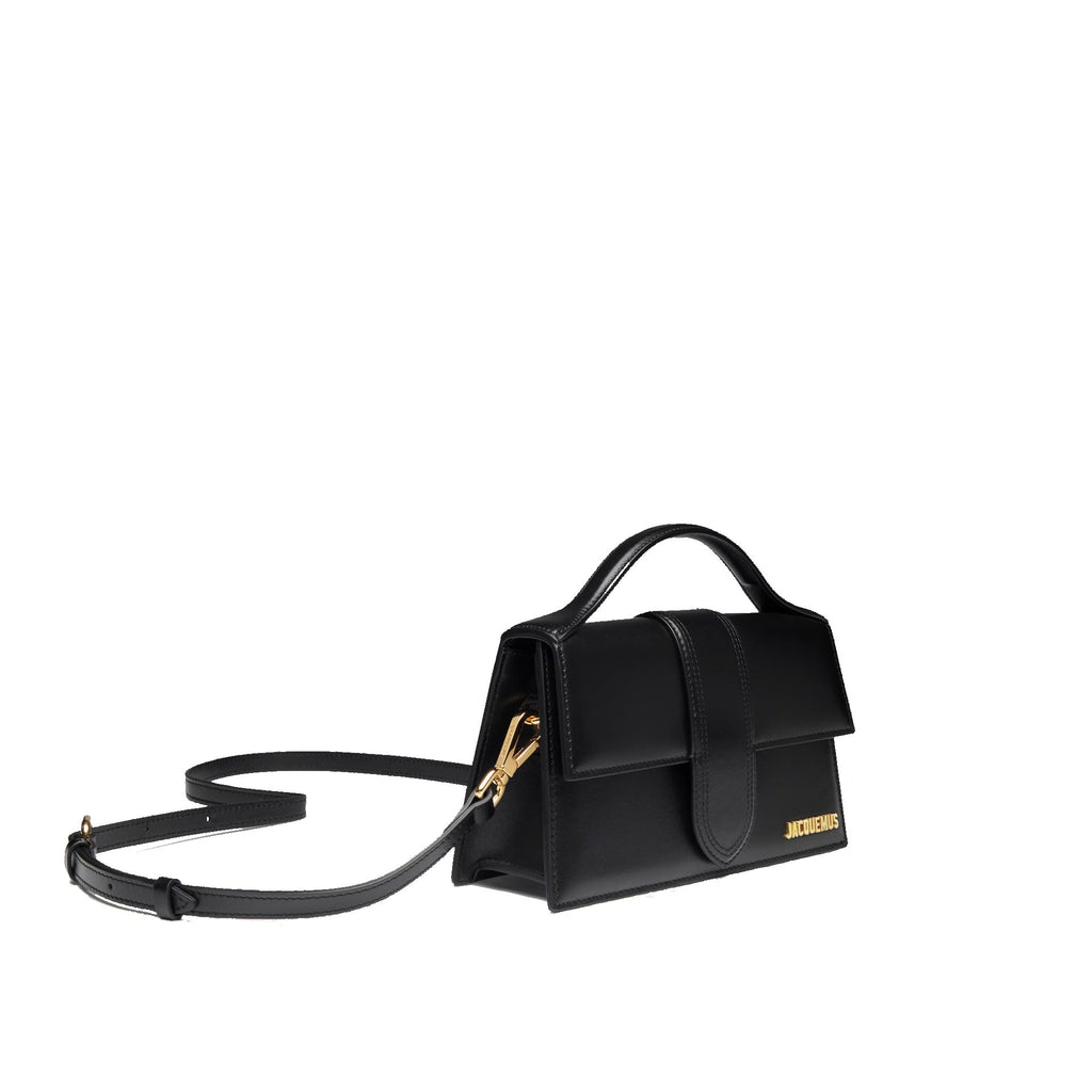 Jacquemus - Sac Le Grand Bambino - Gold Logo - Femme - Black