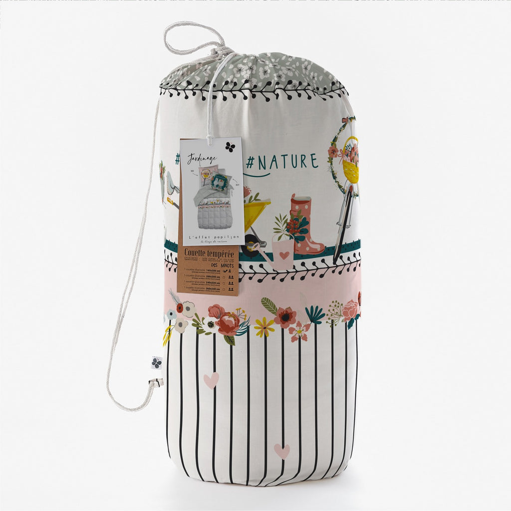 Printed Duvet + Pillowcase - Printed Cotton - Gardening