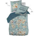 Map - Couette Imprimée + Taie D'Oreiller - Coton Imprimé