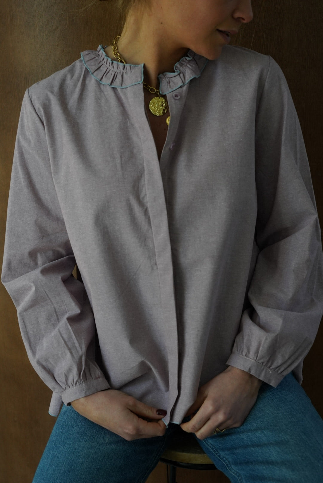 Alice Mottled Lilac Blouse