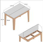 Tables De Cuisine Kiev 506 - Noyer / Blanc
