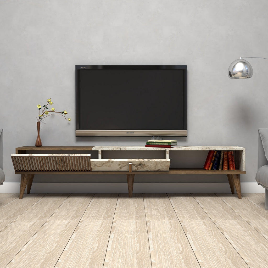 TV Units Milan - Walnut / White