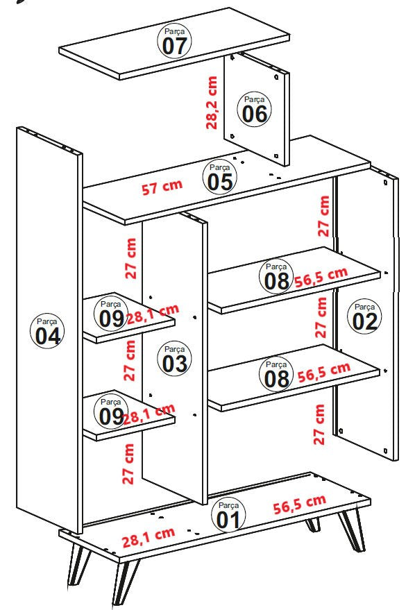 Bibliothèques Form - Blanc