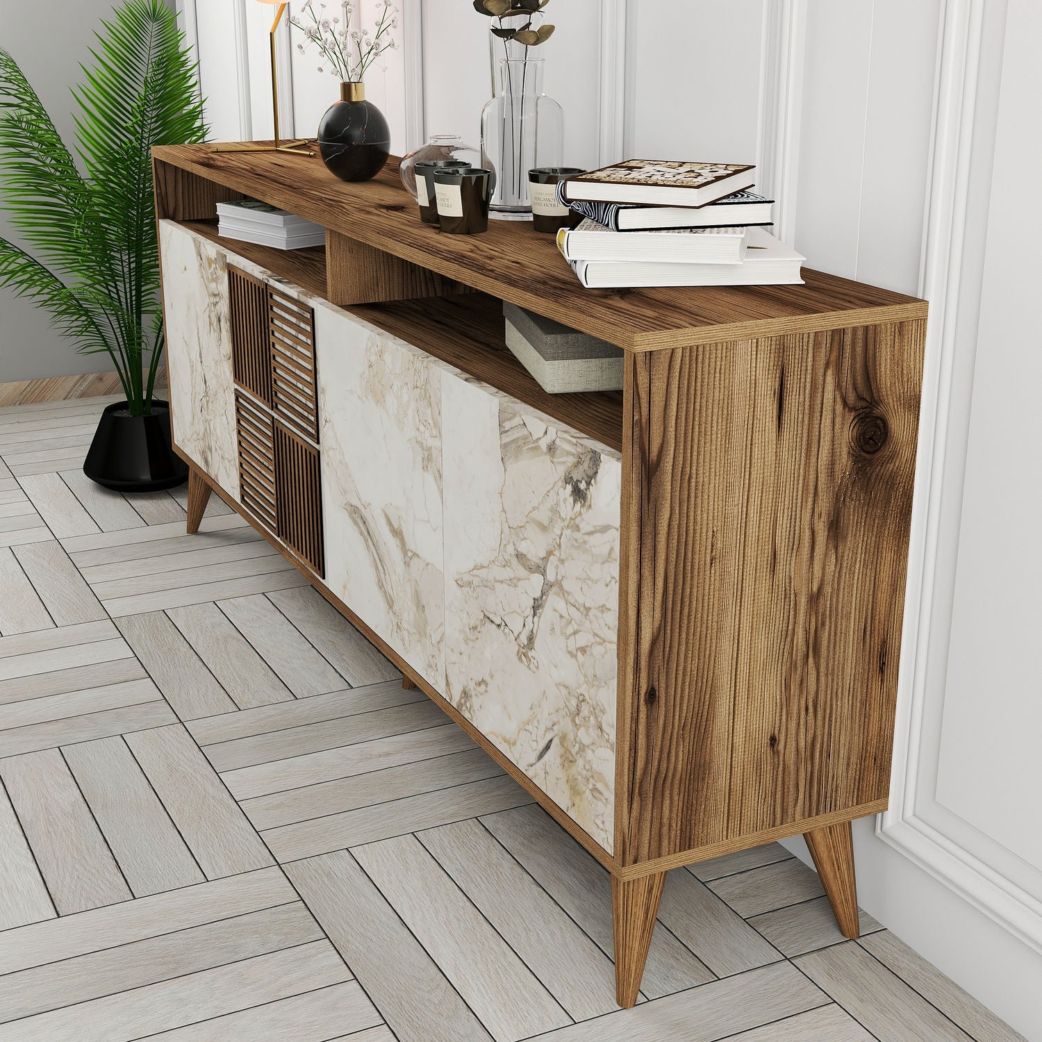 Consoles Milan - Noyer / Blanc