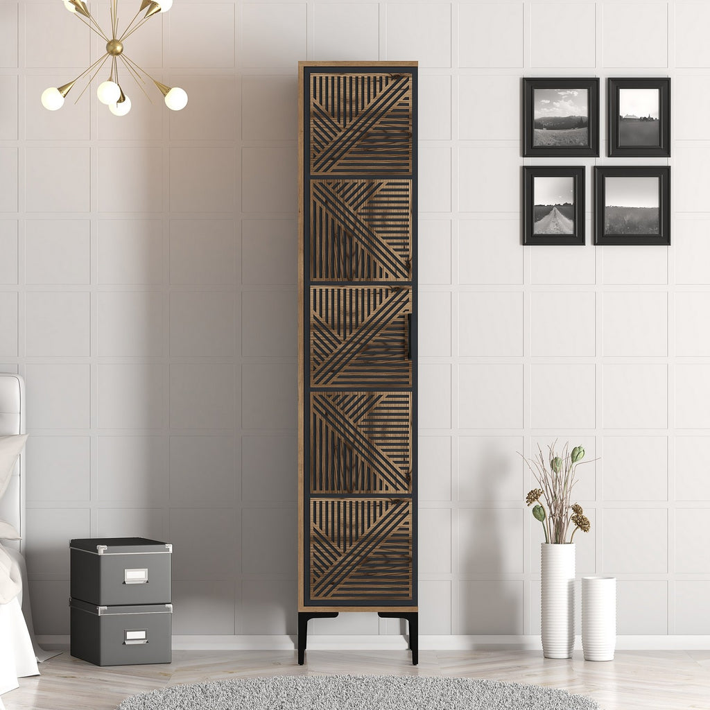 Armoires Kumsal P - Noyer / Anthracite