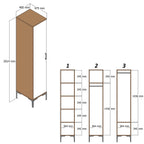 Armoires Kumsal P - Noyer / Anthracite