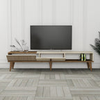 Meubles Tv Milan - Noyer / Travertin