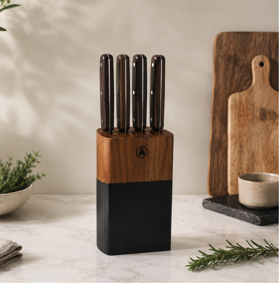 Set de 5 Piezas - Cuchillos de Cocina - Titanio
