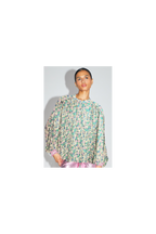 The Paola Shirt With Pink And Yellow Floral Gypsy Print