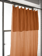 Gaïa - Adjustable Curtain + Clip Rings - Plain Double Cotton Gauze - Apricot