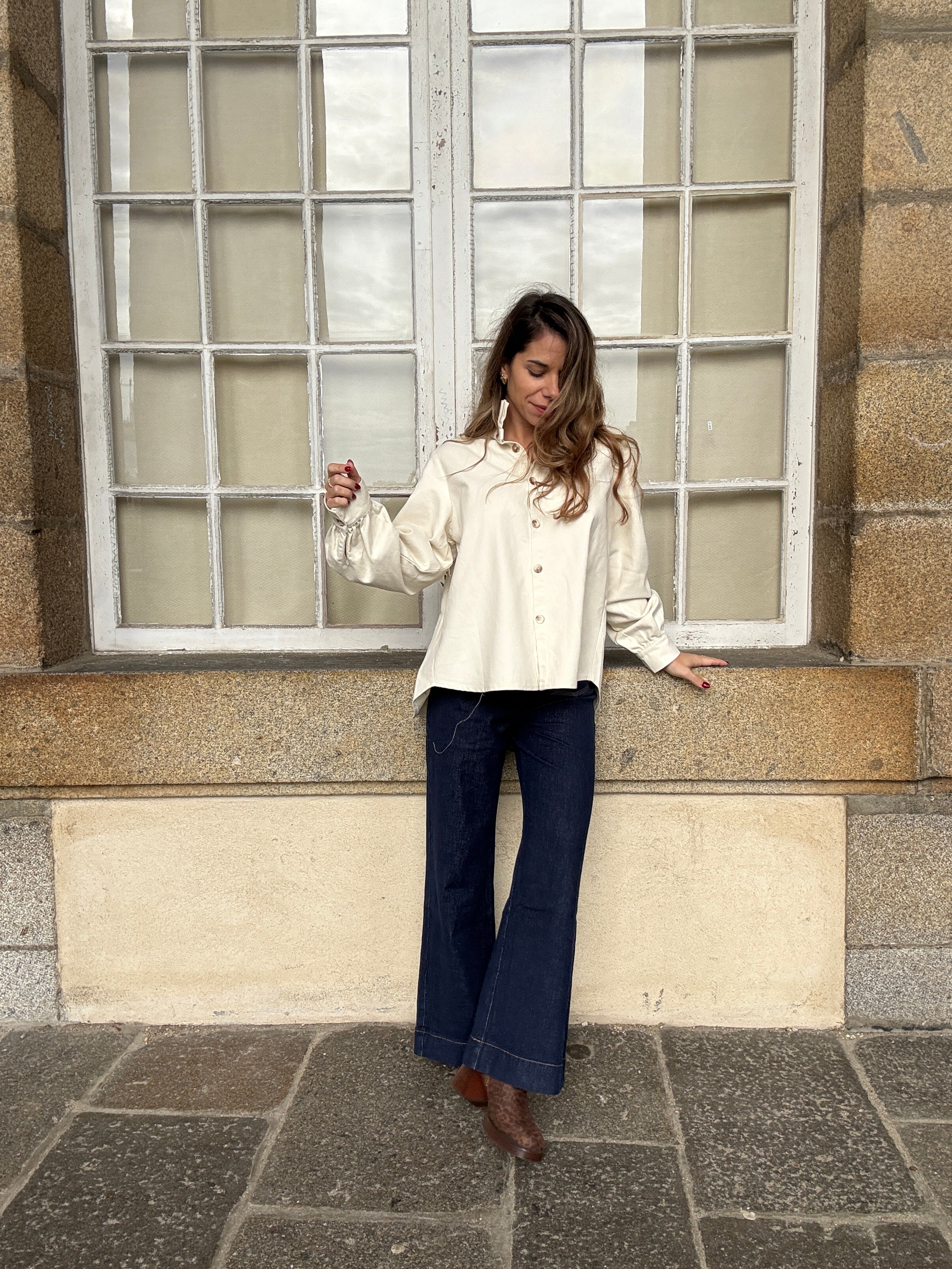 Celeste Ecru Denim Jacket