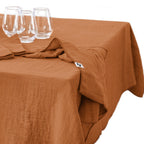 Gaïa - Rectangular Tablecloth - Plain Double Cotton Gauze - Apricot