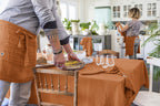 Gaïa - Rectangular Tablecloth - Plain Double Cotton Gauze - Apricot