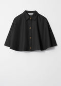 Bib Style Neck Warmer Cashew Cape - Black - Women