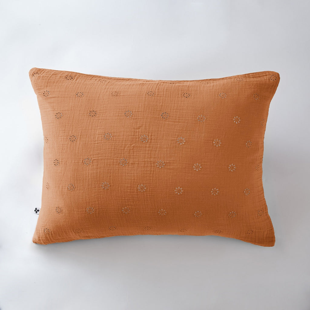 Gaïa Boho - Taie D'Oreiller - Double Gaze De Coton - Abricot