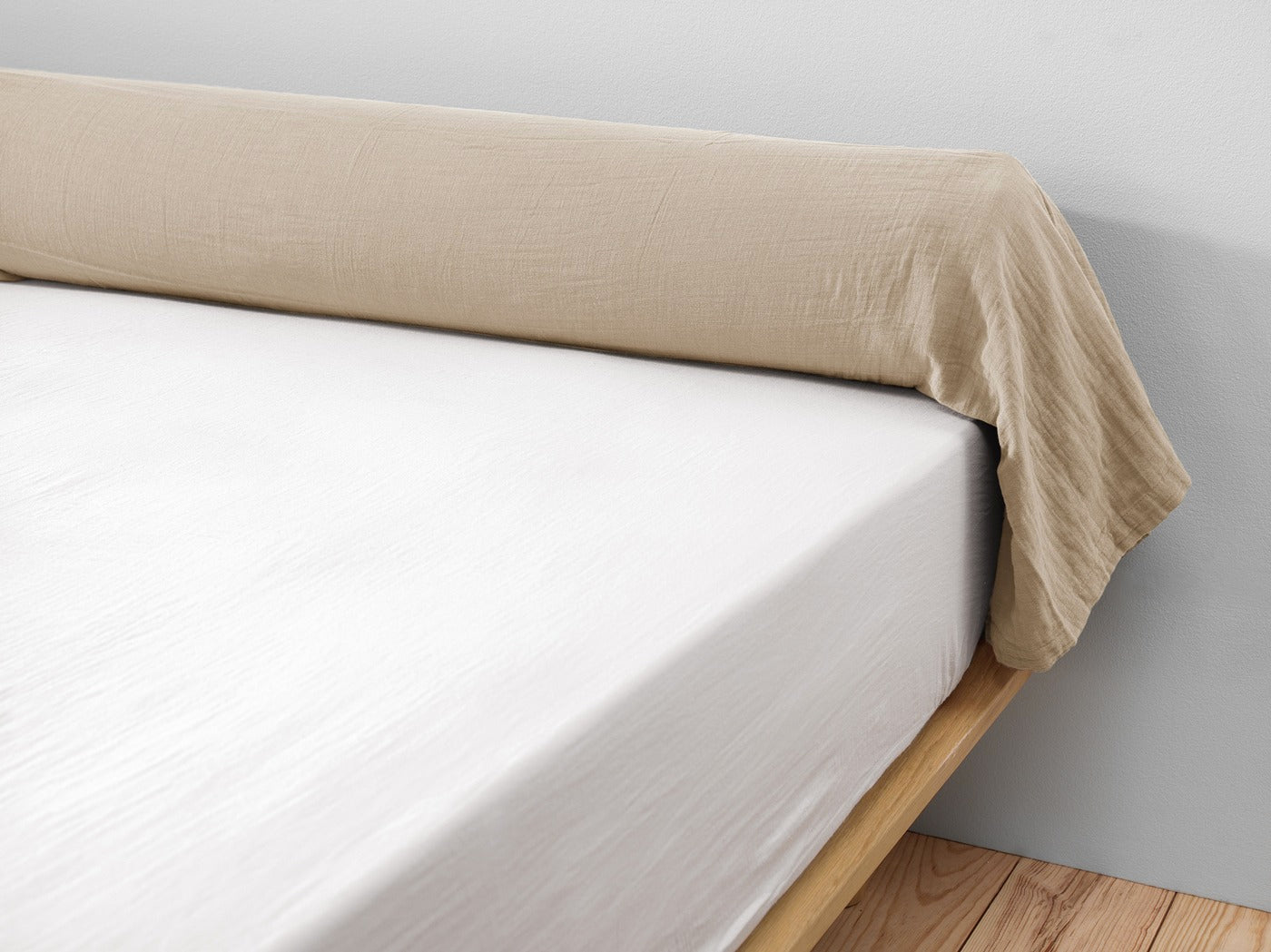 Gaïa - Bolster Case - Plain Double Cotton Gauze - Twine