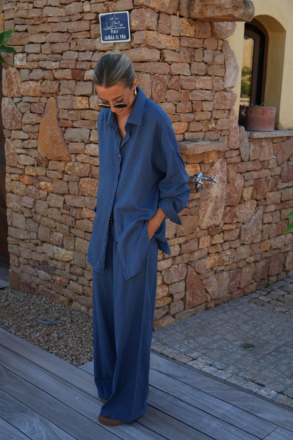 Pantalón recto - Lore Azul