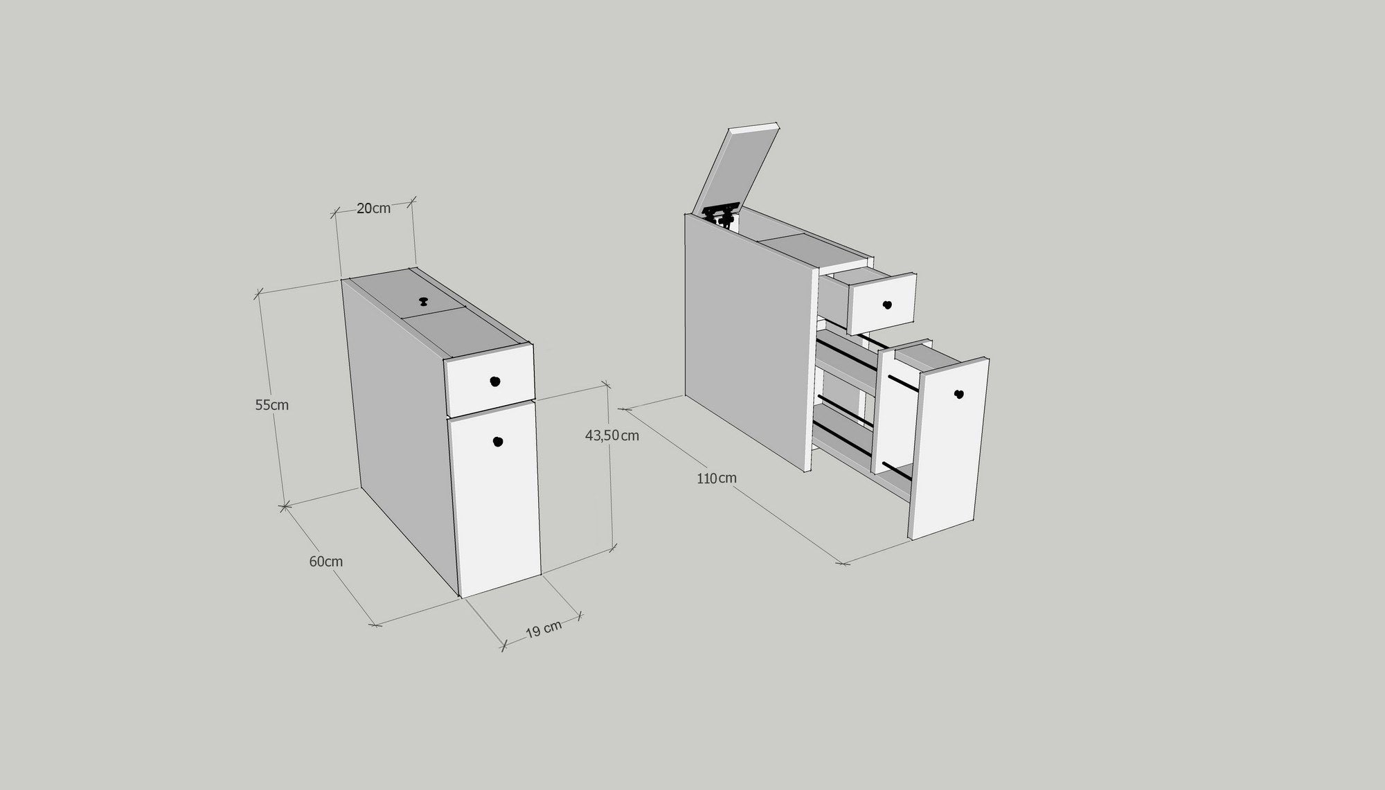 Muebles de Baño Calencia - Antracita