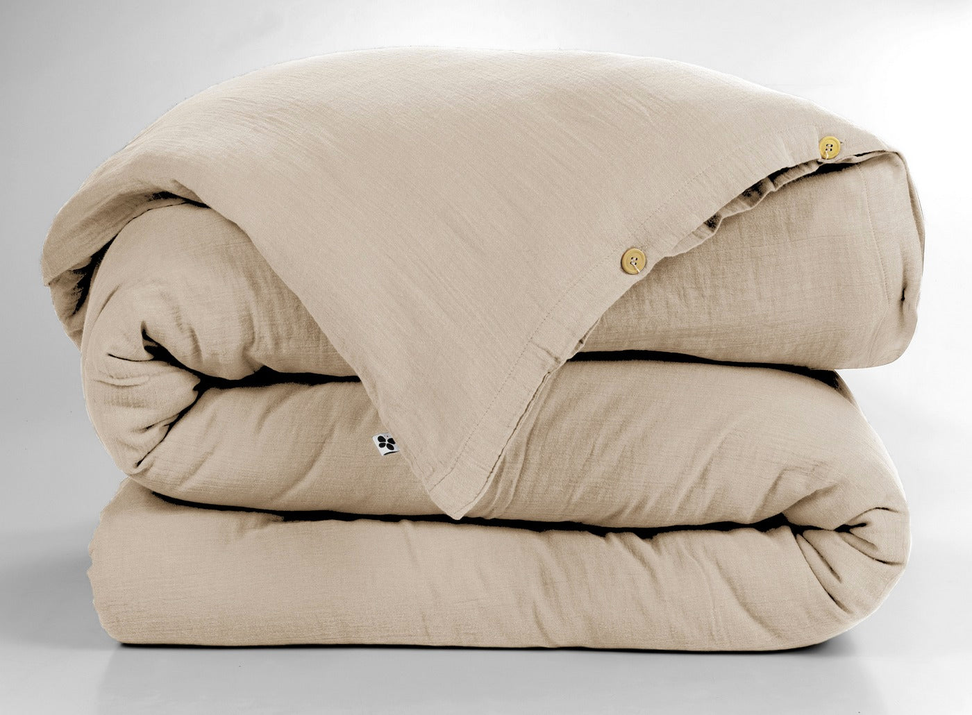 Gaïa - Housse De Couette - Double Gaze De Coton Unie - Ficelle