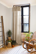 Gaïa - Rideau Ajustable + Anneaux Pince - Double Gaze De Coton Unie - Ficelle