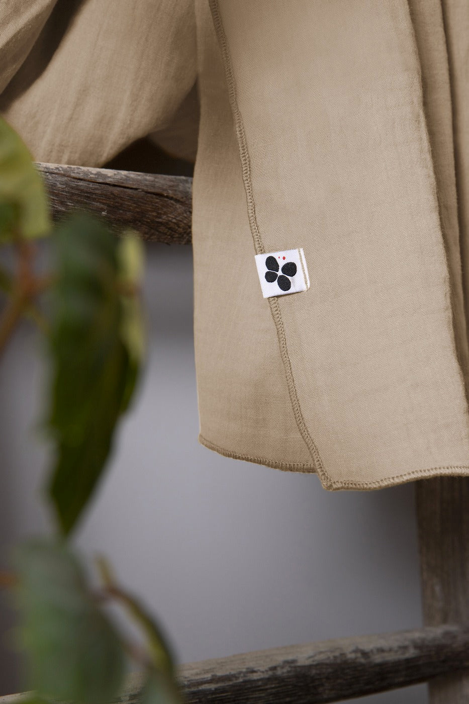 Gaïa - Rideau Ajustable + Anneaux Pince - Double Gaze De Coton Unie - Ficelle