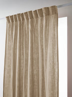 Gaïa - Rideau Galon Fronceur - Double Gaze De Coton Unie - Ficelle