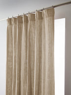 Gaïa - Rideau Galon Fronceur - Double Gaze De Coton Unie - Ficelle