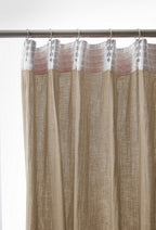 Gaïa - Rideau Galon Fronceur - Double Gaze De Coton Unie - Ficelle