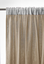Gaïa - Rideau Galon Fronceur - Double Gaze De Coton Unie - Ficelle