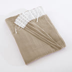 Gaïa - Rideau Galon Fronceur - Double Gaze De Coton Unie - Ficelle