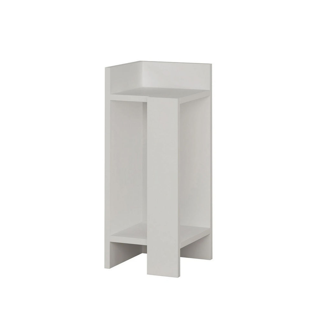 Elos Left - Bedside Table - White