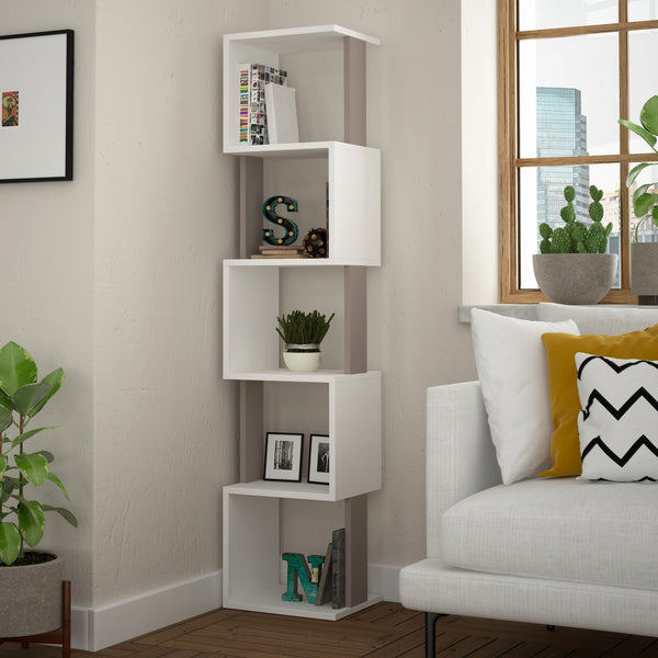 Piri - Bookshelf - White/Light Mocha