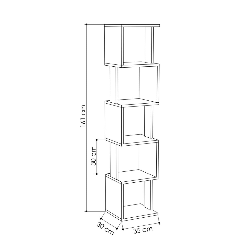 Piri - Bookshelf - White/Light Mocha