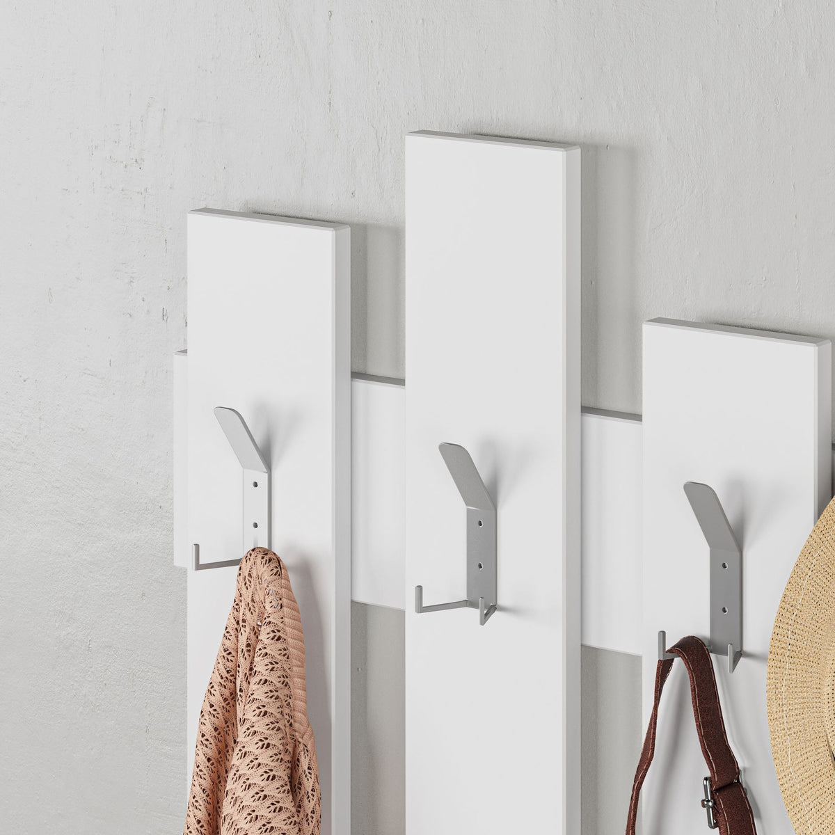 Wave - Wall Coat Rack - White