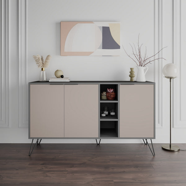 Console Clara Console - Anthracite / Marron Clair