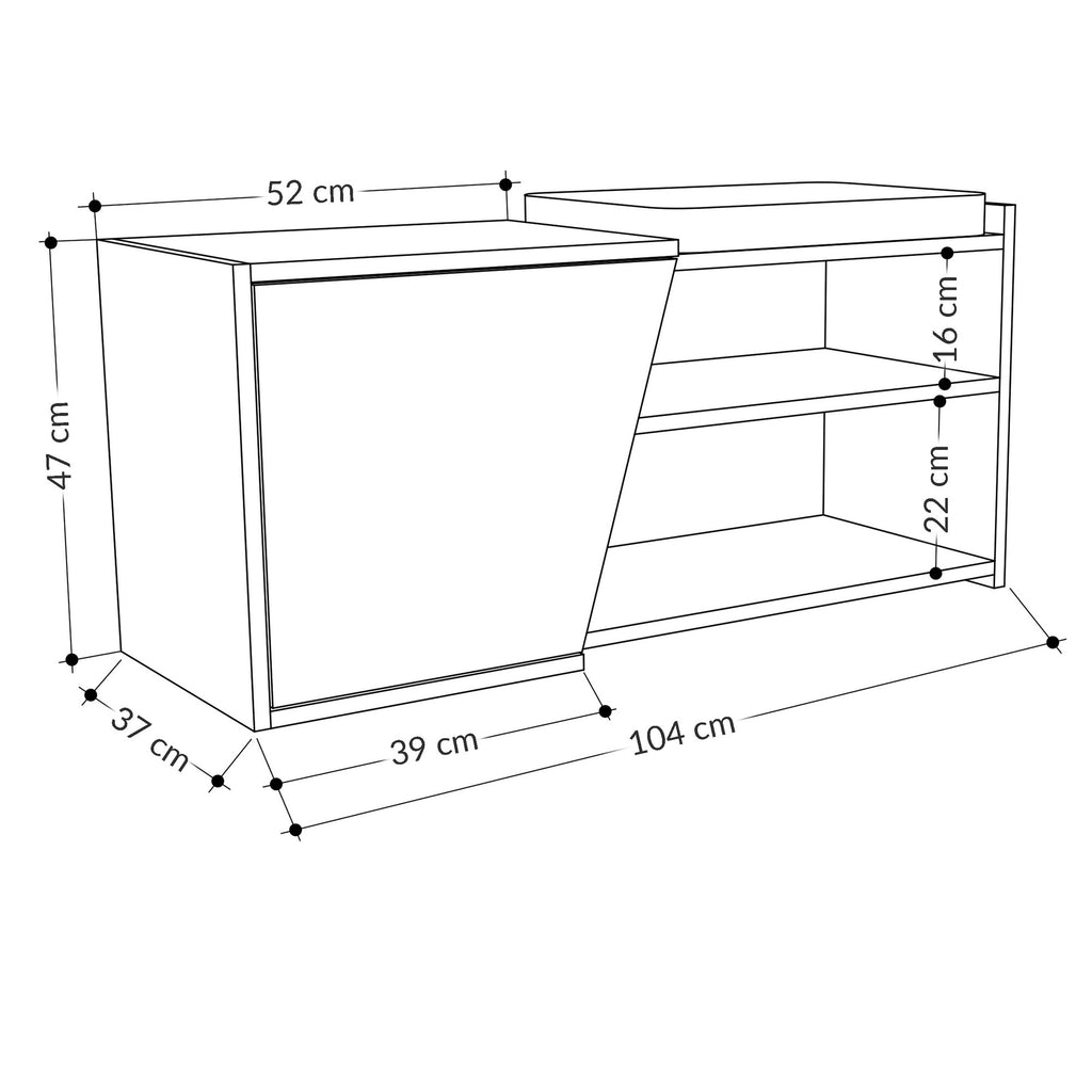 Fiona - Shoe Cabinet - Oak