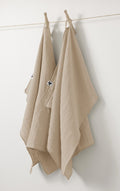 Gaïa - Set of Hand Towels - Plain Double Cotton Gauze - Twine