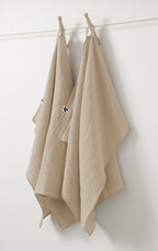 Gaïa - Set of Hand Towels - Plain Double Cotton Gauze - Twine
