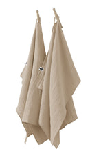 Gaïa - Set of Hand Towels - Plain Double Cotton Gauze - Twine