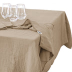 Gaïa - Nappe Rectangle - Double Gaze De Coton Unie - Ficelle