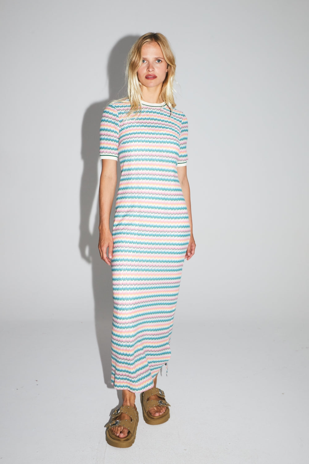 The Annalisa Tricot Rainbow Dress Made in Italy